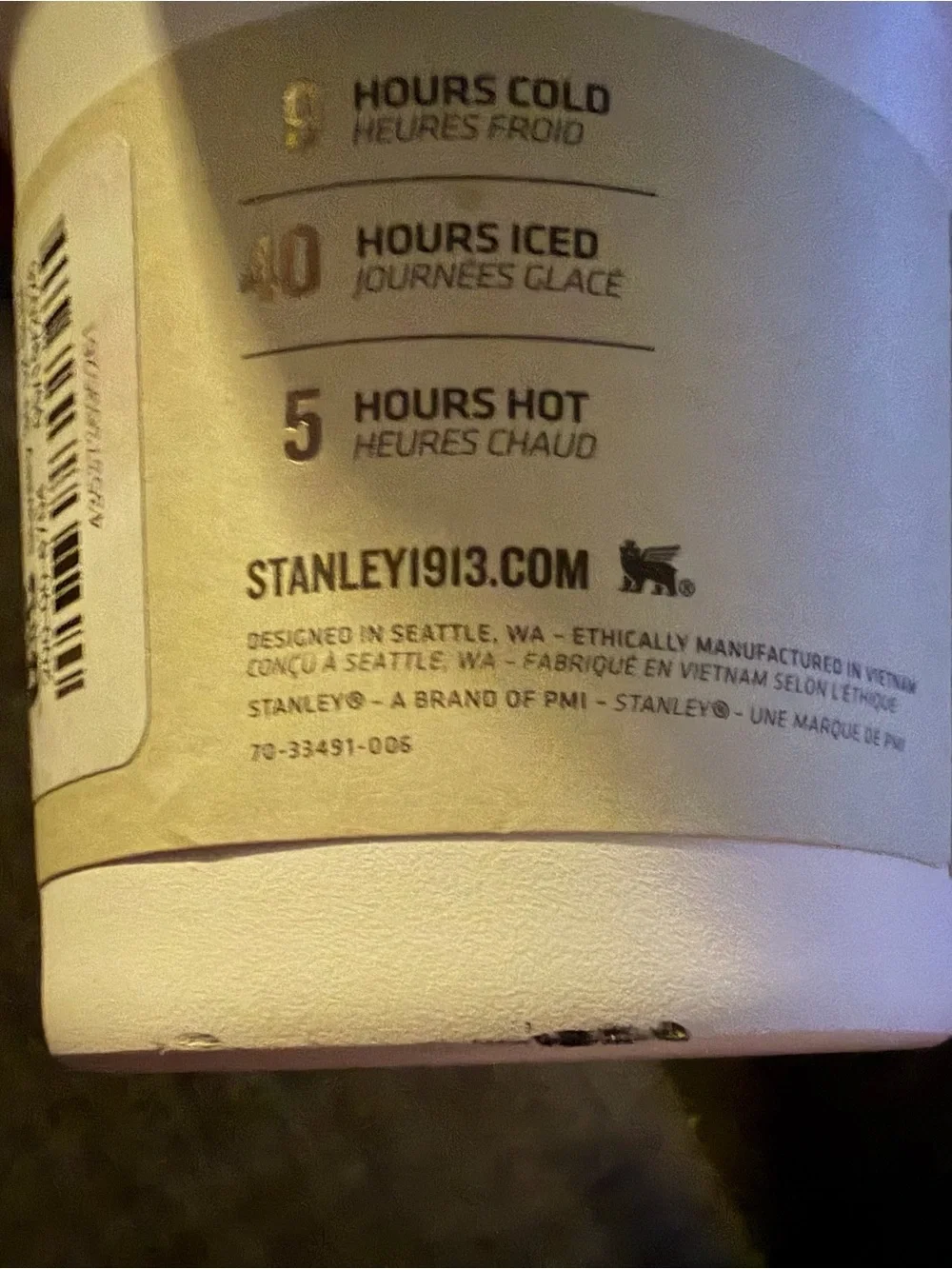 Stanley 30 oz Quencher H2.0 Flowstate Tumbler Frost White NEW No Straw See Flaw - Picture 9 of 10